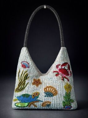 Beaded Ocean Animals Shoulder Bag